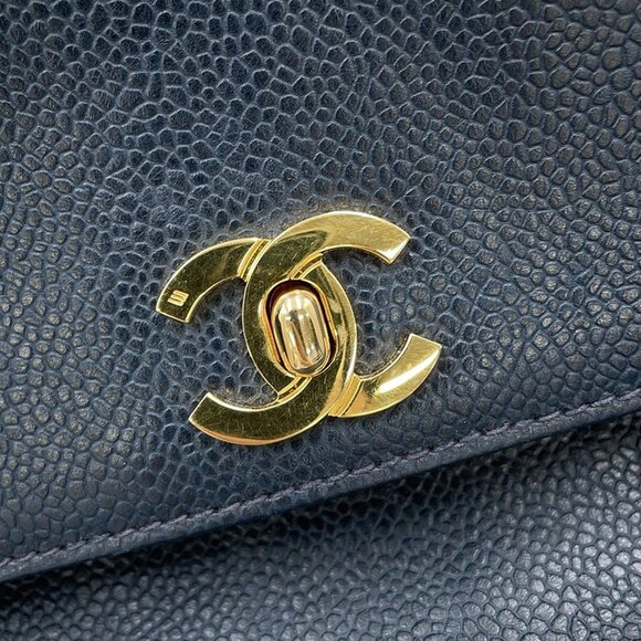CHANEL Blue Logo Shoulder Bag - Picture 11 of 16